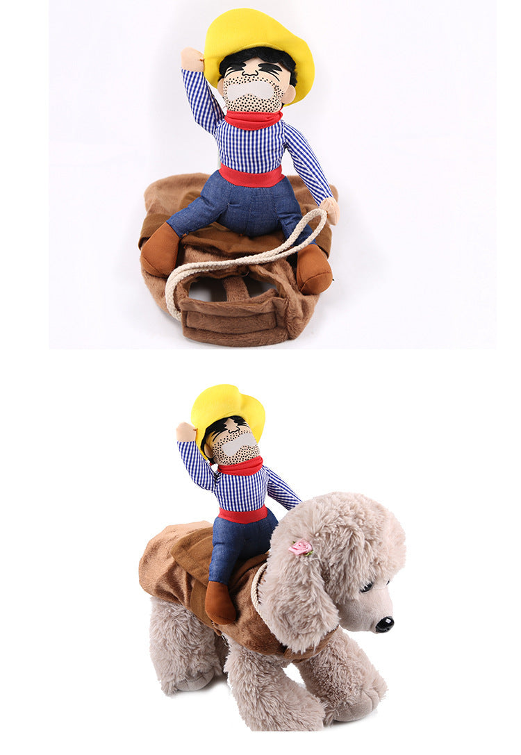 Pet Supplies Horseback Riding Costumes Santa Claus Funny Costumes